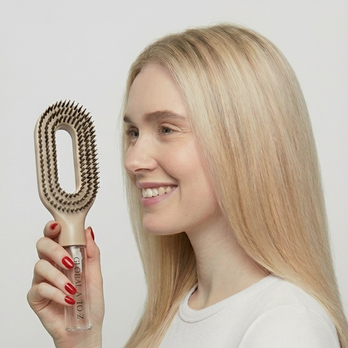 MistFlow Detangler Brush - Side View
