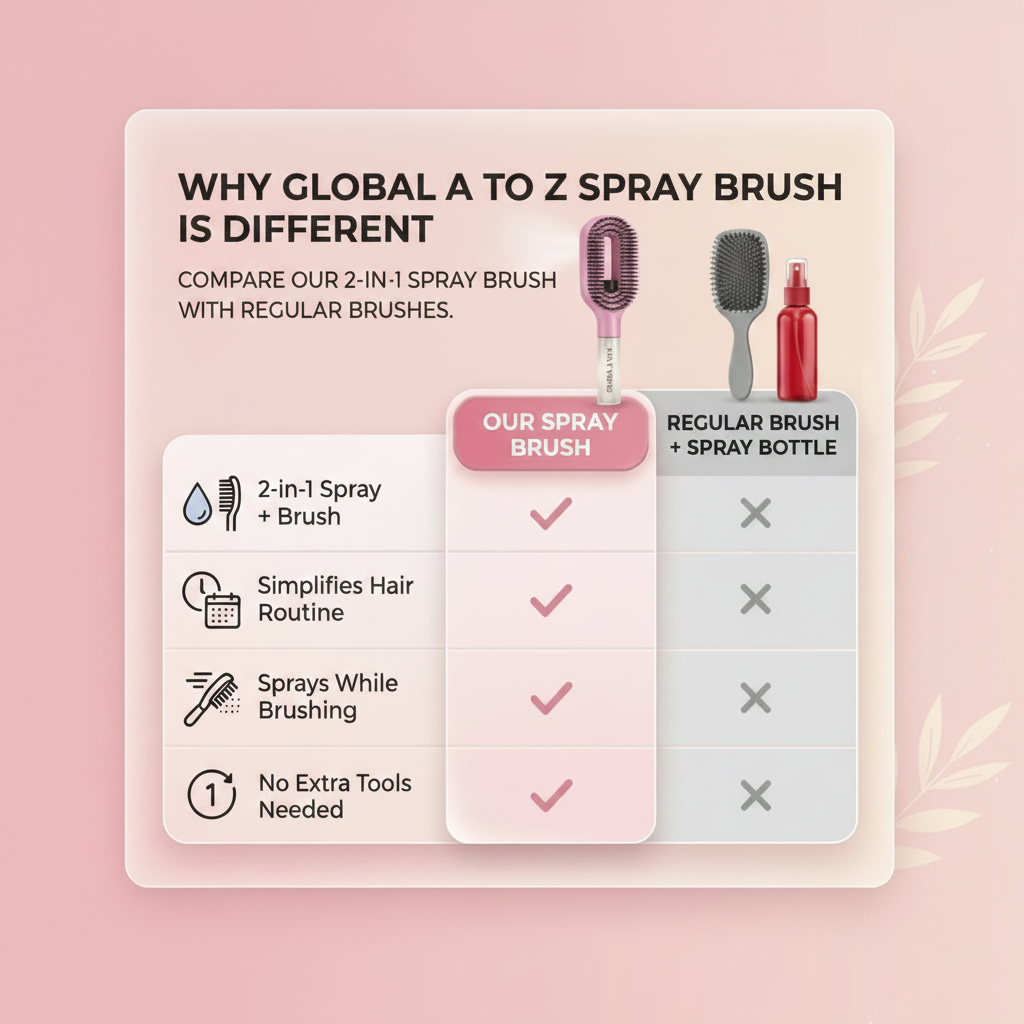 MistFlow Detangler Brush - Mobile Size Reference
